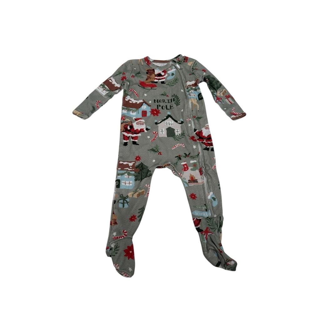 Pottery Barn Kids Baby One Piece Long Sleeve Christmas Size 6-9 Month